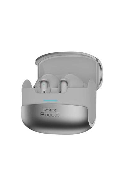Faster سماعات أذن لاسلكية RoboX - بلوتوث 5.3 مع ميكروفون رباعي، وشحن من النوع C