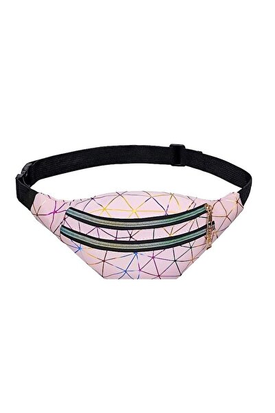 dalip Waterproof Waist Bag, Triangle Pattern, Pink