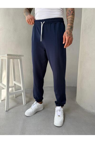 KağanKY Navy Blue Leg Elastic Tracksuit