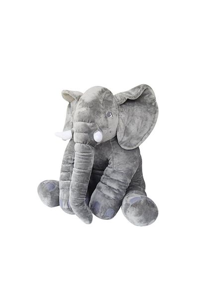 Doty 2-in-1 Baby Elephant Plush Pillow for Infants, Soft Material, 60x20x40 cm,