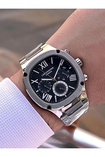 Lee Cooper Steel Cord Internal Functions Active 5 Atm 2 Years Warranty Men's Wrist Watch Elc.8146.350