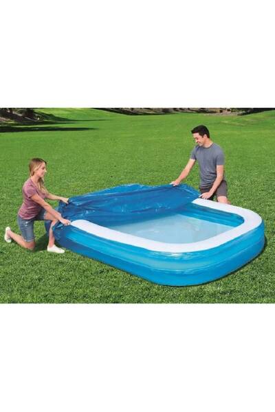 BESTWAY Bestway inflatable swimming pool, PVC material, rectangular shape, tarpaulin and foil, capacity 778...