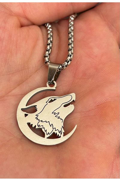 derokas Wolf Necklace 316 L Complete Steel Tarnish Free Stylish Elegant