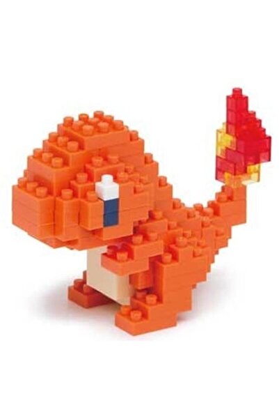 Bandai Namco Bandai Nanoblock, Pokemon - Charmander, Figurină cu Blocuri de C...