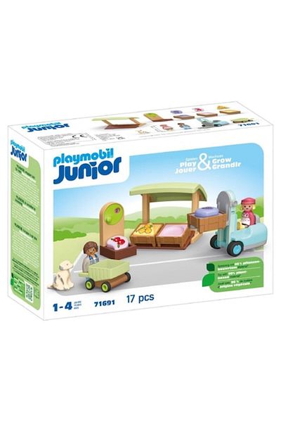 Playmobil Junior Playset - Market Stand and Forklift