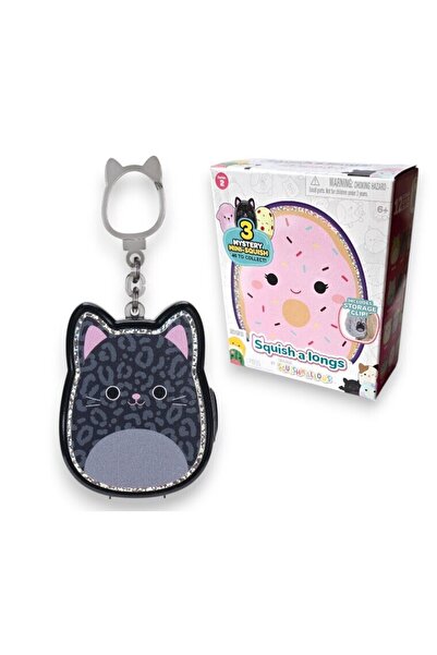 Jazwares Mini-Squish Keyring Set, 3 Mini Figures 2.5 cm with Clip & Go Case