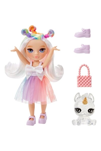 Rainbow High Littles Opal Raine Doll 14 cm with Bag and Unicorn Magic