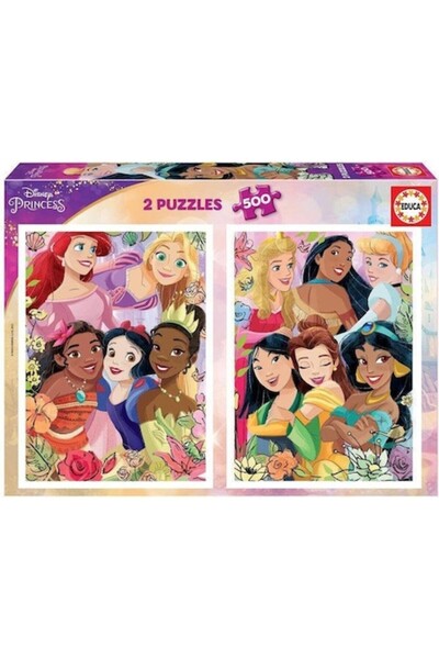 EDUCA Puzzle 2 in 1 Educa, Disney Princess, 2x500 pieces