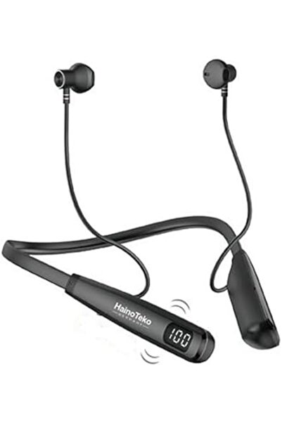 HAINOTEKO سماعة أذن لاسلكية HN81 حول الرقبة باللون الأسود