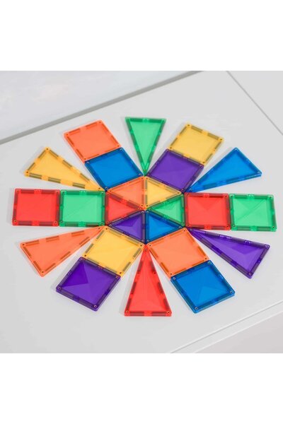 Connetix Magnetic Tiles, Rainbow Mini Pack, 24 pieces