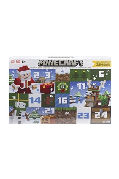 MINECRAFT Calendar Advent, Minecraft, 8,25 cm, set jucării interactive pentru copii
