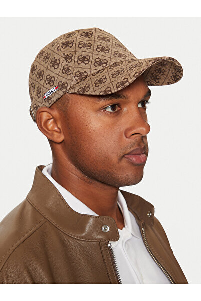 Guess Men's Brown Baseball Cap AM9485COT01