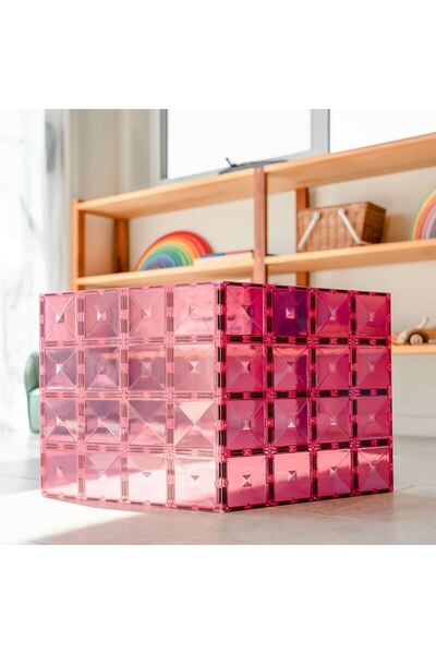 Connetix Magnetic Blocks, Connetix, Pastel Pink & Berry, Set of 2