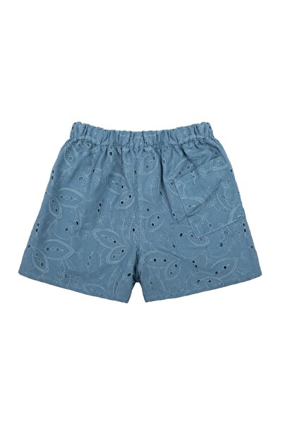 By Mare Style Mabel-Pure Organic Cotton Blue Girl's Shorts Blouse Suit