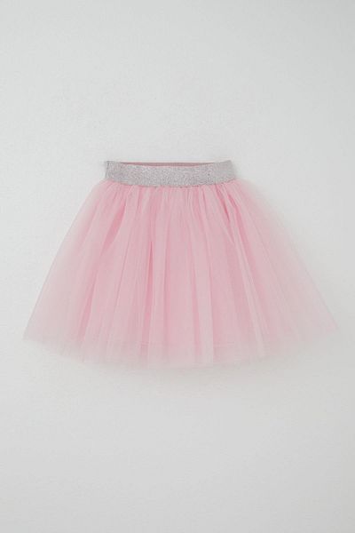 Breeze Girl's Tutu Skirt with Glitter Detail at the Waist, Elastic, Age 5-10, Pink
