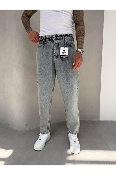 KağanKY بنطلون جينز باليون فيت بوي فريند قابل للغسل