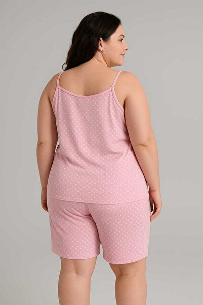 MODA Plus Size Battal Strap Shorts Suit / 2Xl-3Xl-4Xl