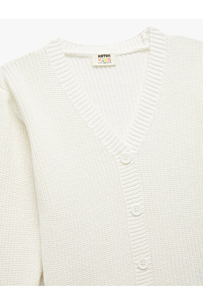 Koton V-Neck Long Sleeve Basic Knitwear Cardigan