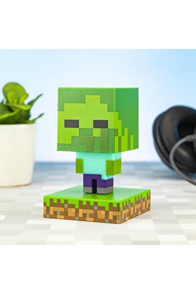 MINECRAFT Νυχτερινό φωτιστικό 3D με θέμα τα ζόμπι, 10 εκ., πράσινο