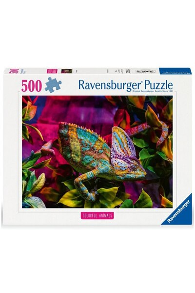 RAVENSBURGER Puzzle - Colorful Animals, Chameleon, 500 pieces