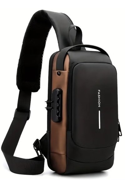 Bicchoo Anti theft Crossbody Sling Bag,Shoulder Backpack Chest Daypack with USB Charging Port For Men