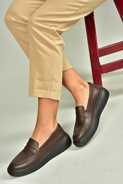 Fox Shoes U555026103 Καφέ Γνήσιο Δερμάτινο Casual Γυναικεία Παπούτσια