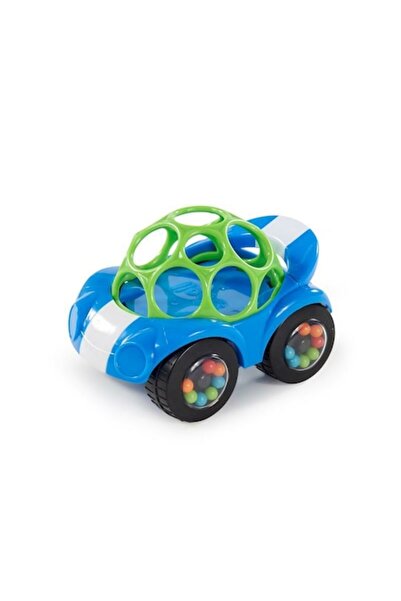 Oball Masinuta de curse, Oball, Rattle&Roll, Cu sunete, 3+ luni, Albastru/Verde