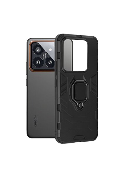 Dali Husă de protecție compatibilă cu Xiaomi 14 Pro, protecție din silicon, margini întărite, inel magnetic, TPU