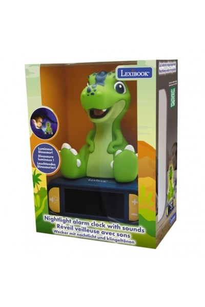 LEXIBOOK Lamp with alarm clock RL800DINO - Dinosaur theme, LCD screen, 150x100x200mm