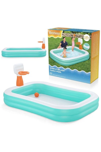 BESTWAY Bestway inflatable swimming pool, made of vinyl, capacity 636 l, a basketball hoop and a mini...