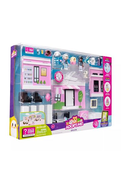 Jazwares Adopt Me! Pet Care Salon Set, 4 Figures, 15 Accessories, 16x21x4cm