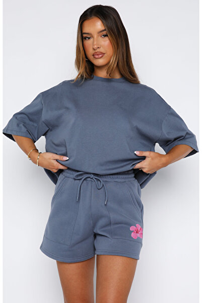 The Champ Clothing Women's Daily Comfortable Pocket Elastic Waist Summer Floral Patterned Shorts