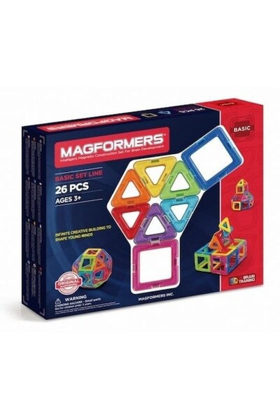Magformers Set Rainbow cu 26 de piese (3002-63087)