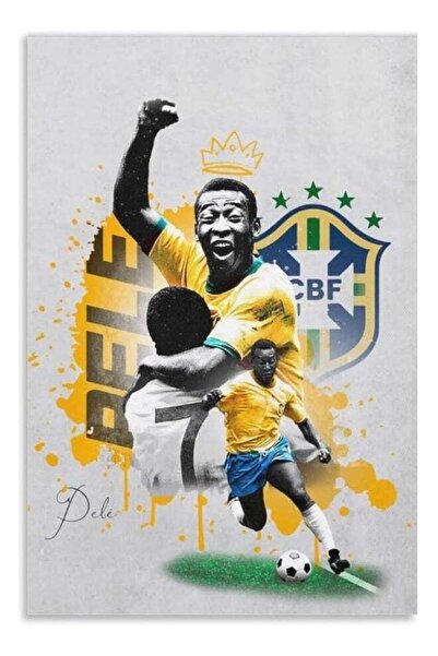 Emoda home Trove ملصق فني لملك كرة القدم الرياضي بيليه على قماش (30 × 40 سم) ...