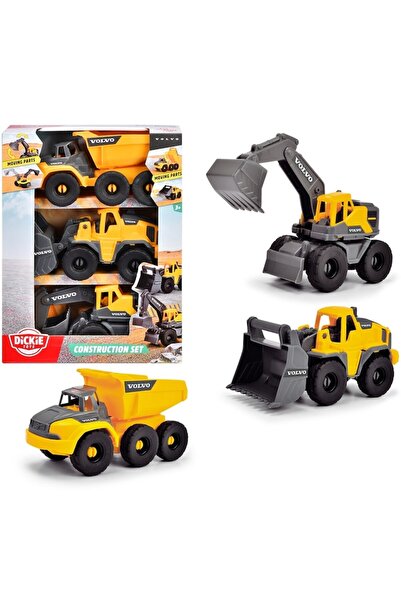 Simba Set Dickie Toys Construction Set with 3 Vehicles 16 cm