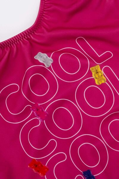 Haribo Licensed Girl's Swimsuit for Ages 3-12 - Fuchsia