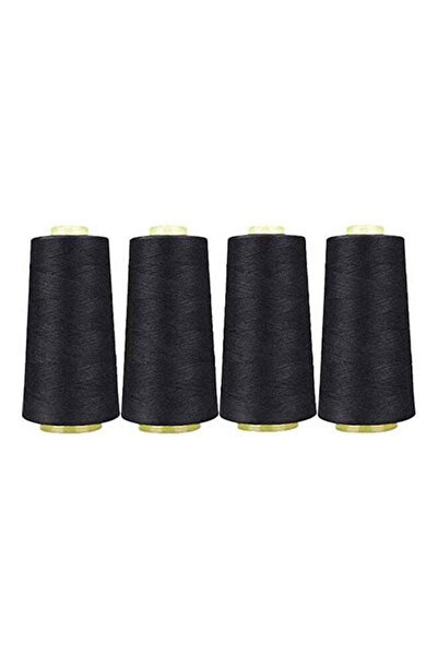 Generic Polyester Sewing Machine Fabric Thread Line Cone Black 11 x 7.5 x 6cm