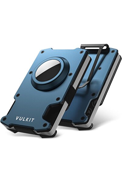 VULKIT محفظة معدنية، أزرق سماوي، بسيطة