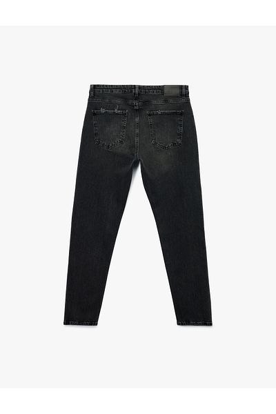 Koton Cotton Regular Waist Tapered Fit Jean Trousers