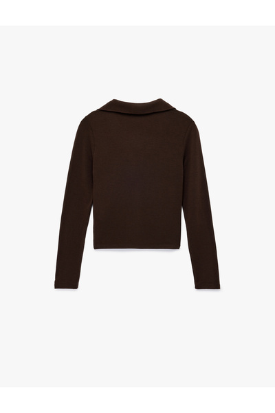 Koton Regular Fit Long Sleeve Polo Neck T-Shirt