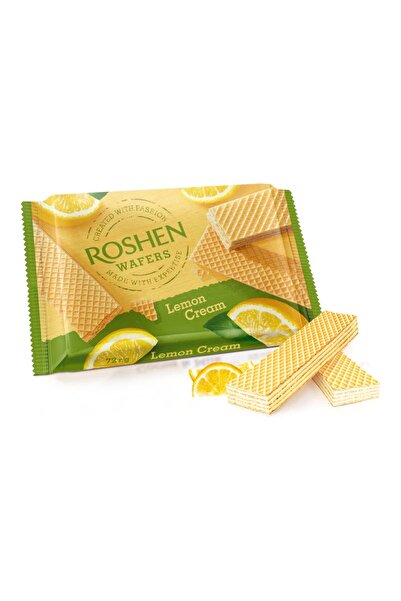 OEM Napolitane cu lamaie Roshen, 72g, galben