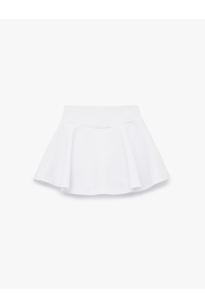 Koton High Waist Comfortable Fit Scuba Mini Sports Shorts Skirt