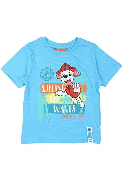 PAW PATROL Children's t-shirt 100% cotton, blue, Surfing, Paw Patrol