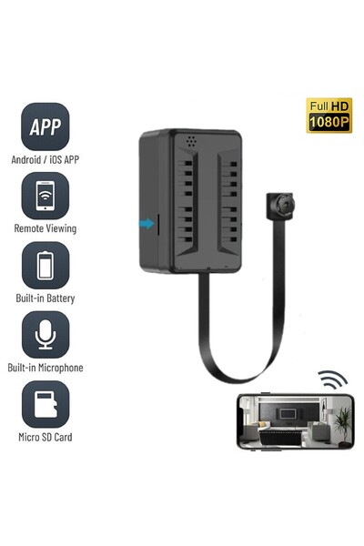 OEM Mini 4G Surveillance Camera, TSS-X7B, Full HD, SIM Slot, SD Card Slot, GSM Network