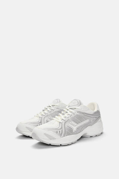 Pull & Bear Metalik spor ayakkabı