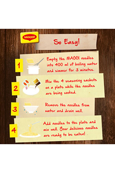 Maggi Fried Noodles Mi Goreng 5 x 72 g Spicy Indonesian-Style Instant Noodles with Bold Flavour