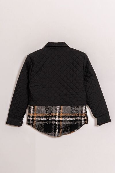 HAUSEkids 8-15 Ηλικίες Cool Design Unisex Καπιτονέ Παλτό-Μαύρο