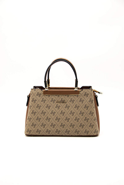 Silver Polo Polo argintiu Bej închis - Geantă de mână pentru femei Tan NV913