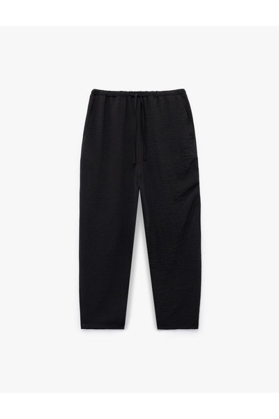 Koton Regular Fit Carrot Cut Pants with Tie-Up Waist