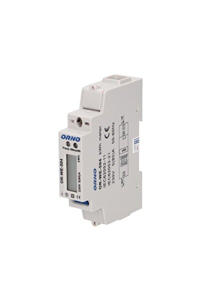 Orno Μονοφασικός μετρητής OR-WE-504, 80A, 230V, θύρα RS485, συχνότητα παλμών ...